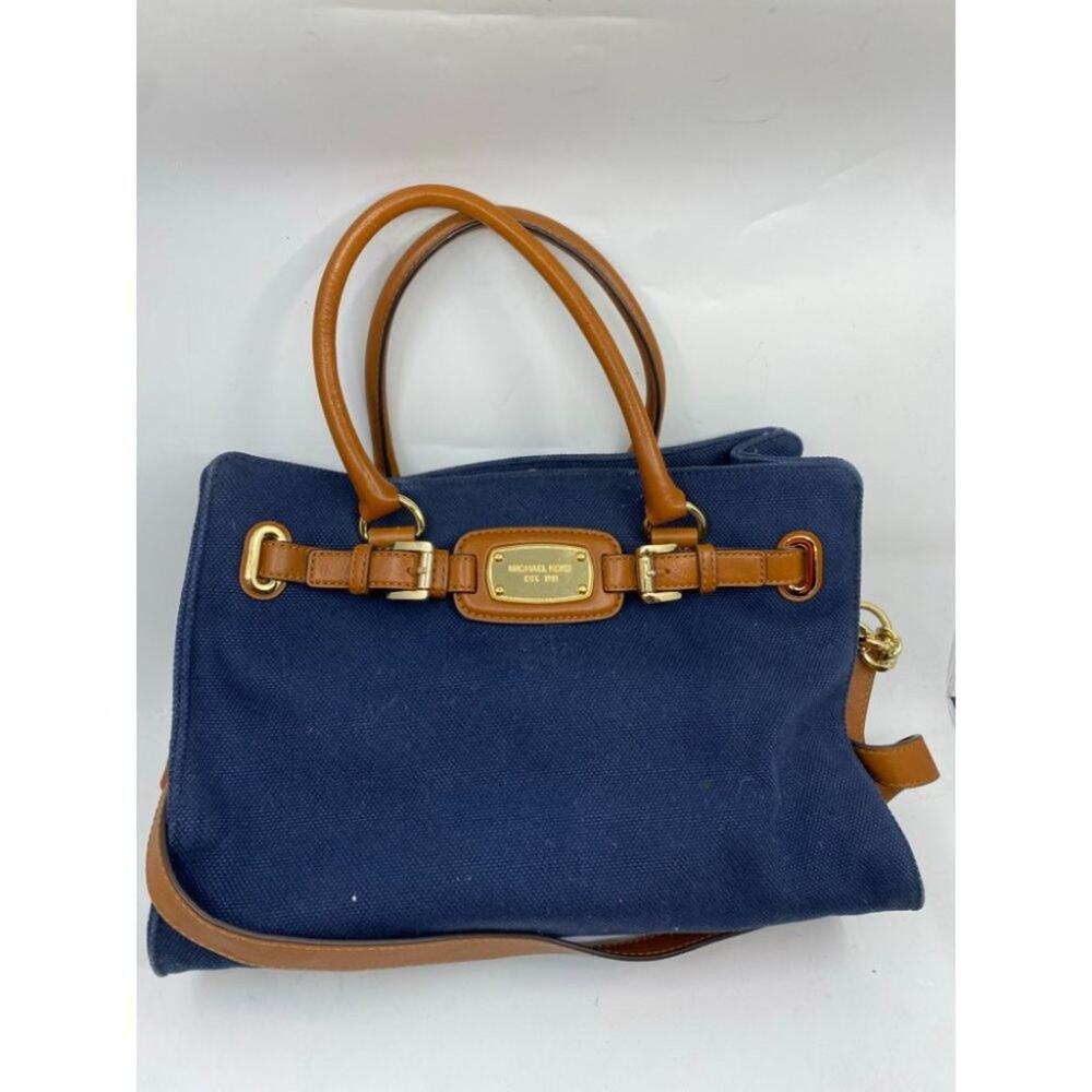 MICHAEL KORS Blue Inter Woven Canvas Shoulder Bag - Picture 2 of 16